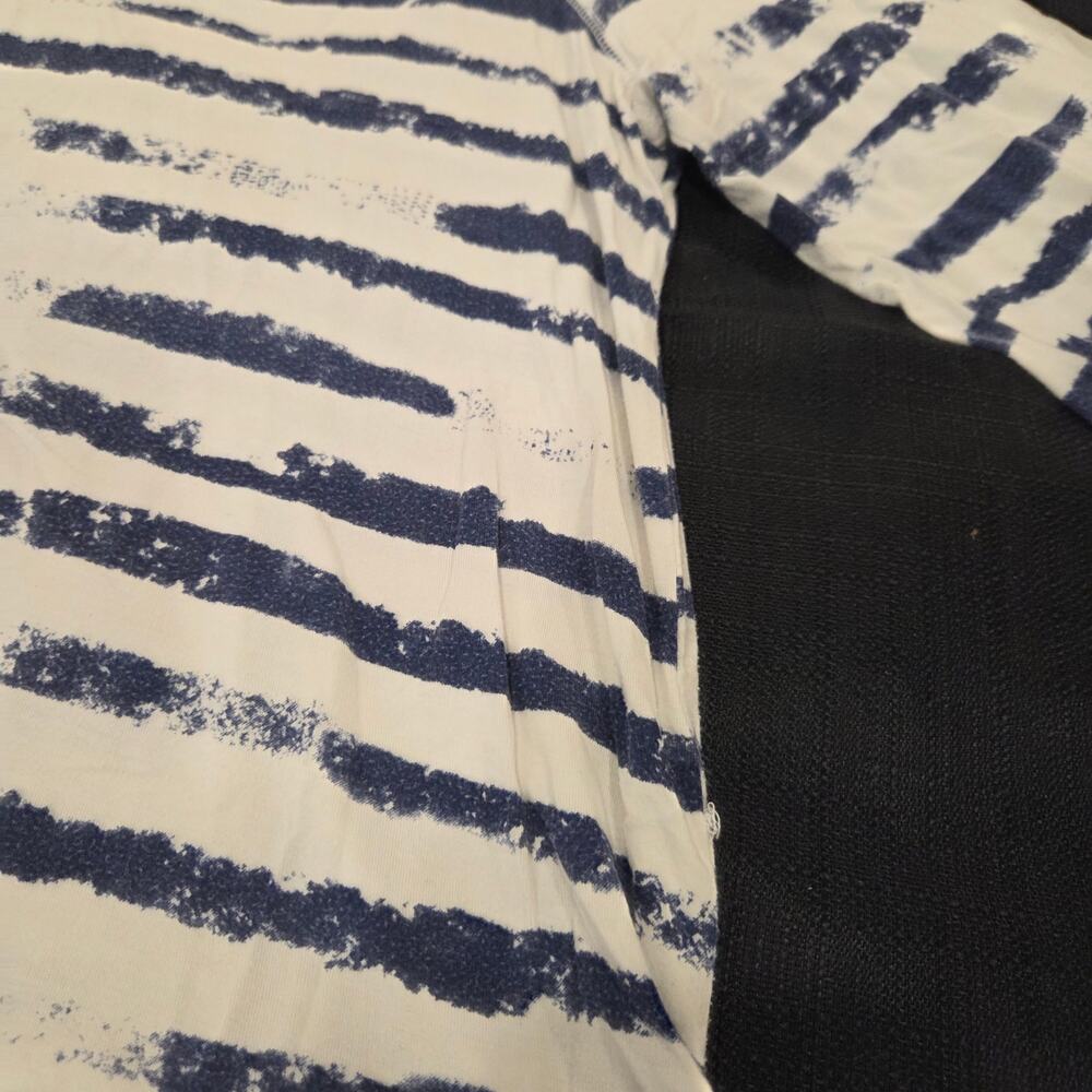 FDJ French Dressing Jeans Nautical Striped Knit Top White Blue Womens Size XL - Picture 7 of 12